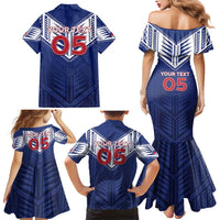 Super Toa Samoa Rugby Custom Family Matching Mermaid Dress and Hawaiian Shirt Warrior Spirit LT05