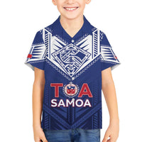Super Toa Samoa Rugby Custom Family Matching Summer Maxi Dress and Hawaiian Shirt Warrior Spirit LT05