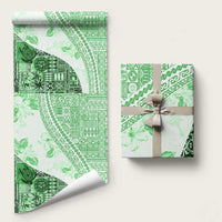 Hawaiian Tapa Wrapping Paper Traditional Vintage Pattern Green - Polynesian Pride