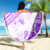 Hawaiian Tapa Beach Blanket Traditional Vintage Pattern Violet LT05 - Polynesian Pride