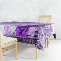 Hawaiian Tapa Tablecloth Traditional Vintage Pattern Violet LT05 - Polynesian Pride