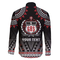 Personalised Samoa Black Saturday Family Matching Long Sleeve Bodycon Dress and Hawaiian Shirt Samoa For Samoans