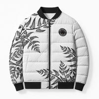 Custom New Zealand Football Bomber Puffer Jacket Aotearoa Pride - Polynesian Pride