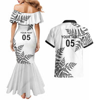 Custom New Zealand Football Couples Matching Mermaid Dress and Hawaiian Shirt Aotearoa Pride LT05 - Polynesian Pride