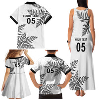 Custom New Zealand Football Family Matching Tank Maxi Dress and Hawaiian Shirt Aotearoa Pride - Polynesian Pride