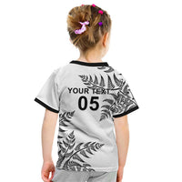 Custom New Zealand Football Kid T Shirt Aotearoa Pride - Polynesian Pride