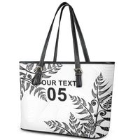 Custom New Zealand Football Leather Tote Bag Aotearoa Pride - Polynesian Pride