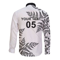 Custom New Zealand Football Long Sleeve Button Shirt Aotearoa Pride - Polynesian Pride