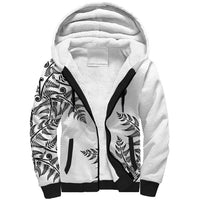 Custom New Zealand Football Sherpa Hoodie Aotearoa Pride - Polynesian Pride