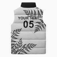 Custom New Zealand Football Sleeveless Puffer Jacket Aotearoa Pride - Polynesian Pride