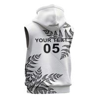 Custom New Zealand Football Sleeveless Zip Hoodie Aotearoa Pride - Polynesian Pride