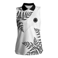 Custom New Zealand Football Women Sleeveless Polo Shirt Aotearoa Pride - Polynesian Pride