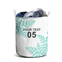Custom New Zealand Football Laundry Basket Aotearoa Pride Aqua Version - Polynesian Pride