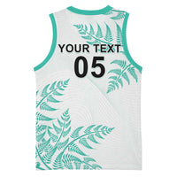 Custom New Zealand Football Basketball Jersey Aotearoa Pride Aqua Version - Polynesian Pride