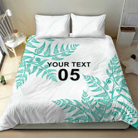 Custom New Zealand Football Bedding Set Aotearoa Pride Aqua Version - Polynesian Pride