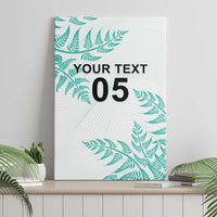 Custom New Zealand Football Canvas Wall Art Aotearoa Pride Aqua Version - Polynesian Pride