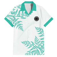 Custom New Zealand Football Hawaiian Shirt Aotearoa Pride Aqua Version - Polynesian Pride