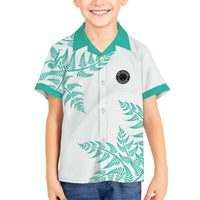 Custom New Zealand Football Hawaiian Shirt Aotearoa Pride Aqua Version - Polynesian Pride