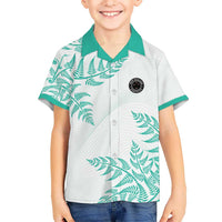 Custom New Zealand Football Kid Hawaiian Shirt Aotearoa Pride Aqua Version LT05 Kid Aqua - Polynesian Pride