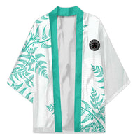 Custom New Zealand Football Kimono Aotearoa Pride Aqua Version - Polynesian Pride