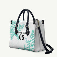 Custom New Zealand Football Leather Bag Aotearoa Pride Aqua Version - Polynesian Pride