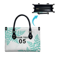 Custom New Zealand Football Leather Bag Aotearoa Pride Aqua Version - Polynesian Pride