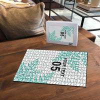 Custom New Zealand Football Puzzle Aotearoa Pride Aqua Version - Polynesian Pride