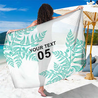 Custom New Zealand Football Sarong Aotearoa Pride Aqua Version - Polynesian Pride