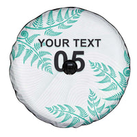 Custom New Zealand Football Spare Tire Cover Aotearoa Pride Aqua Version - Polynesian Pride