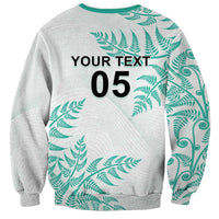 Custom New Zealand Football Sweatshirt Aotearoa Pride Aqua Version - Polynesian Pride
