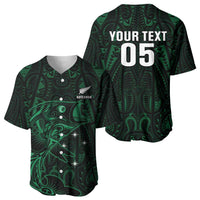 Custom New Zealand Fishing Baseball Jersey Maori Tribal Pattern LT05 - Polynesian Pride