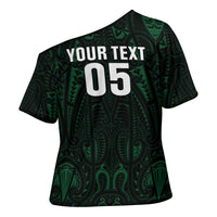 Custom New Zealand Fishing Cross Shoulder Shirt Maori Tribal Pattern LT05 - Polynesian Pride