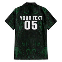 Custom New Zealand Fishing Family Matching Off The Shoulder Long Sleeve Dress and Hawaiian Shirt Maori Tribal Pattern - Polynesian Pride