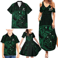 Custom New Zealand Fishing Family Matching Summer Maxi Dress and Hawaiian Shirt Maori Tribal Pattern LT05 - Polynesian Pride