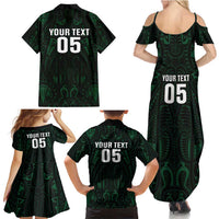 Custom New Zealand Fishing Family Matching Summer Maxi Dress and Hawaiian Shirt Maori Tribal Pattern - Polynesian Pride