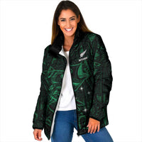 Custom New Zealand Fishing Padded Jacket Maori Tribal Pattern - Polynesian Pride
