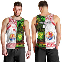 Custom Hawaii And Tahiti Men Tank Top Coat Of Arms Polynesian Pattern LT05 - Polynesian Pride