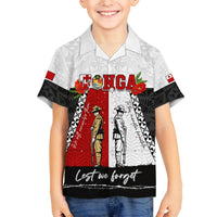 Personalised Tonga ANZAC Day Te Tau Manatui Kinautolu Hawaiian Shirt Lest We Forget LT05 - Polynesian Pride