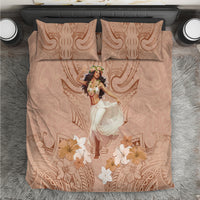Hawaii Women's Day Bedding Set With Polynesian Pattern