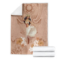 Hawaii Women's Day Blanket With Polynesian Pattern