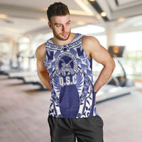 Personalised Tonga Queen Salote College Men Tank Top Centenary Navy Version