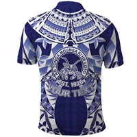 Personalised Tonga Queen Salote College Polo Shirt Centenary Navy Version