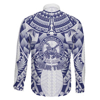 Personalised Tonga Queen Salote College Family Matching Long Sleeve Bodycon Dress and Hawaiian Shirt Centenary White Version LT05 - Polynesian Pride