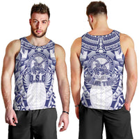 Personalised Tonga Queen Salote College Men Tank Top Centenary White Version LT05 - Polynesian Pride