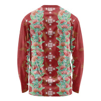 Hawaii Ohia Lehua Long Sleeve Shirt Tropical Vibes Crimson