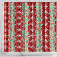 Hawaii Ohia Lehua Shower Curtain Tropical Vibes Crimson