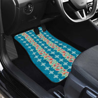 Hawaii Ohia Lehua Car Mats Tropical Vibes Teal