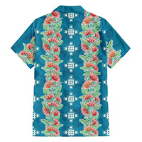 Hawaii Ohia Lehua Hawaiian Shirt Tropical Vibes Teal LT05 - Polynesian Pride