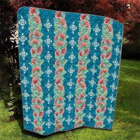 Hawaii Ohia Lehua Quilt Tropical Vibes Teal