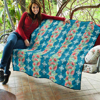 Hawaii Ohia Lehua Quilt Tropical Vibes Teal